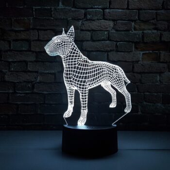 Luminária LED 3D Bull Terrier