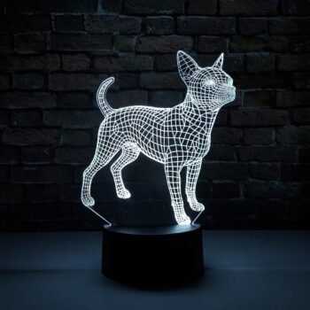 Luminária LED 3D Chihuahua