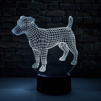 Luminária LED 3D Jack Russell