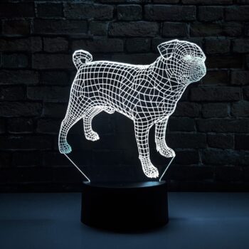 Luminária LED 3D Pug