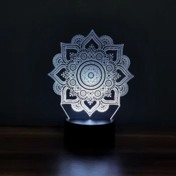 Luminária LED 3D Mandala